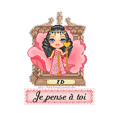 Gif animé je pense à toi princesse